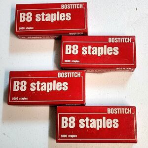 Vintage Bostitch B8 Staples, 4‎ Boxes, STCRP2115 1/4", NOS Made in USA